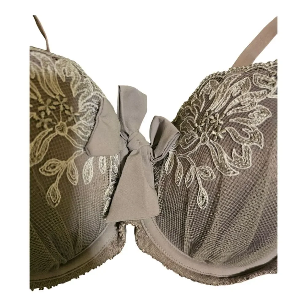 AFFINITAS Lavender Lace Padded Underwire Bra -‎ Size 32DD - Picture 3 of 9